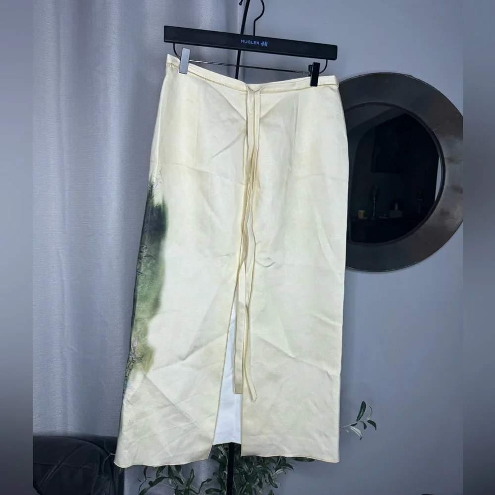 Zara Cream and Brown Midi Skirt - Picture 12 of 12